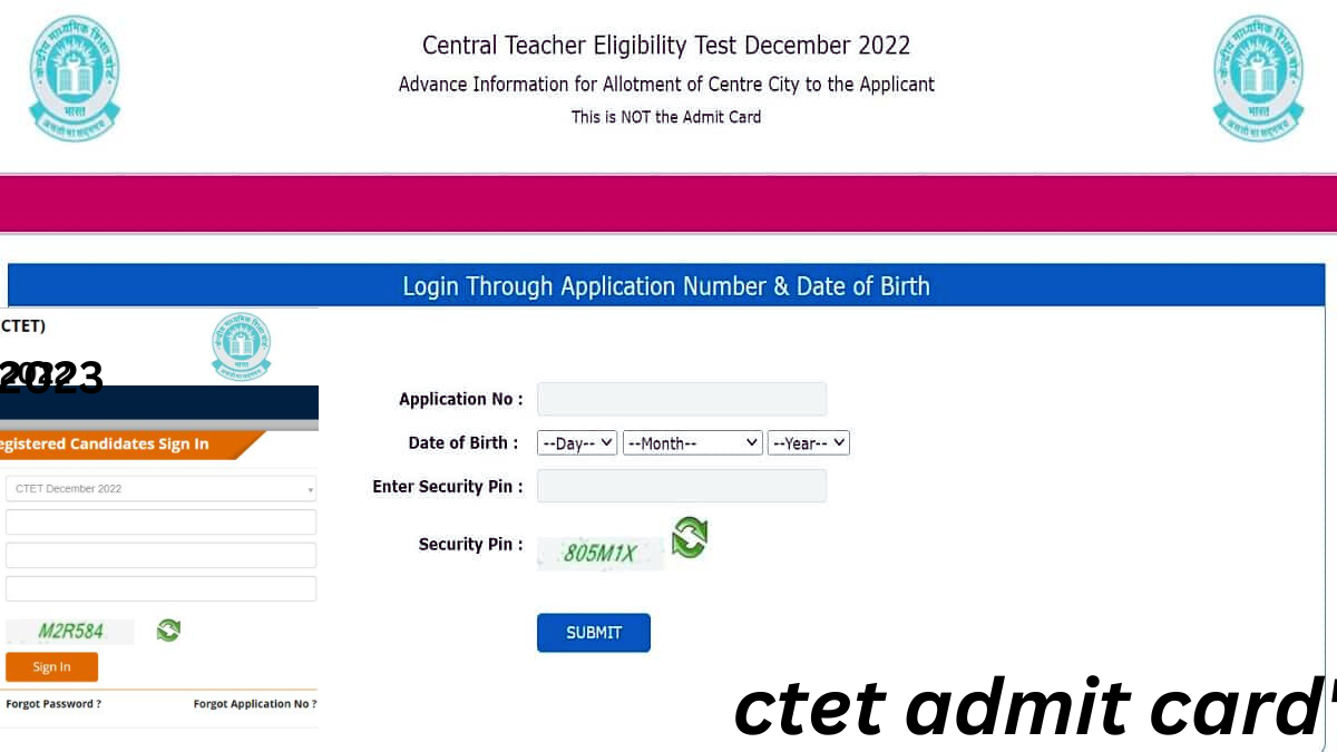 ctet admit card